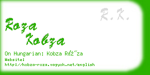 roza kobza business card